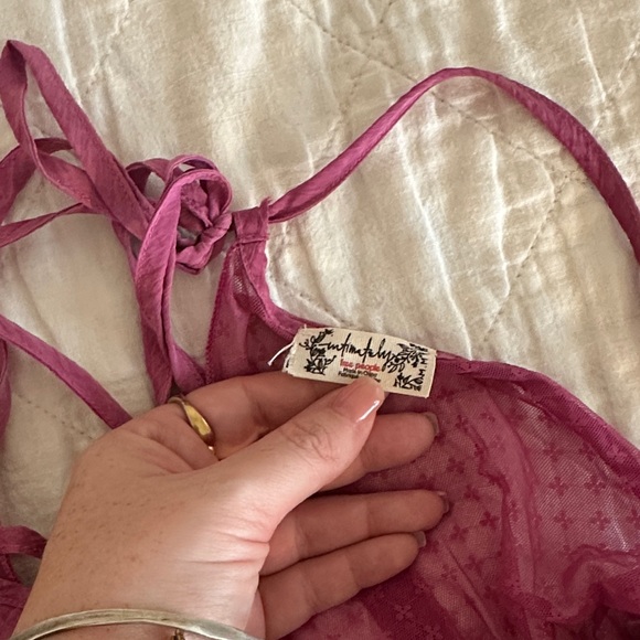 Free People Magenta Lace Camisole - Picture 2 of 3